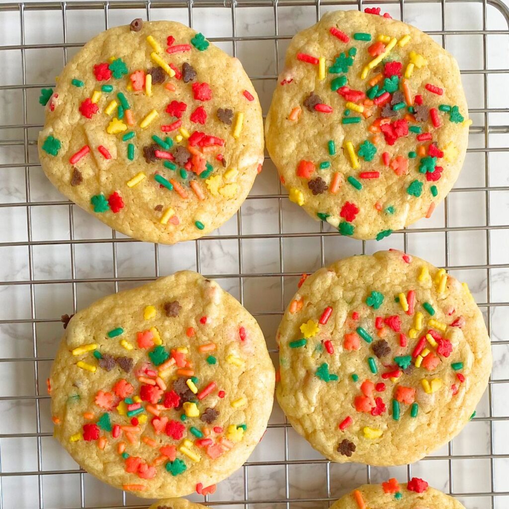 fall cake mix sprinkle cookies