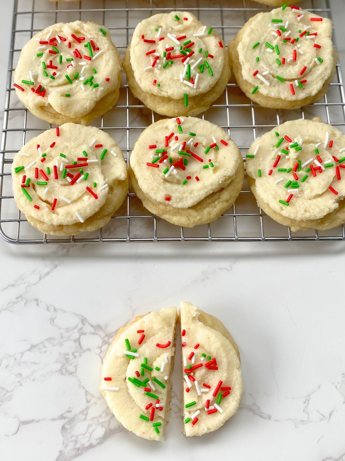 frosted Christmas cookies