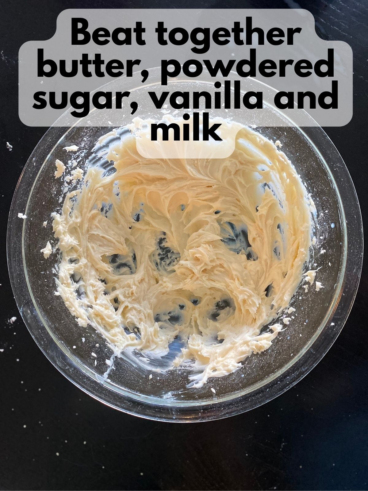 buttercream frosting in a bowl