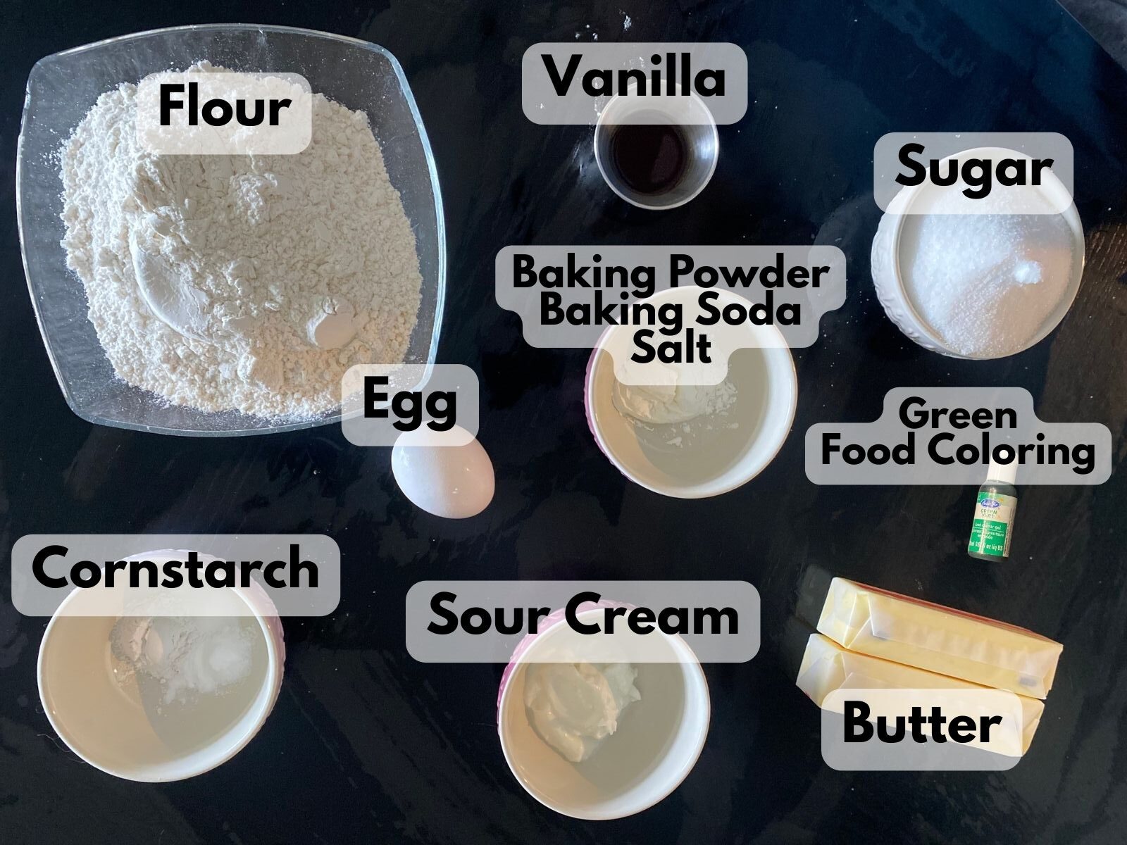 green Grinch sugar cookie ingredients