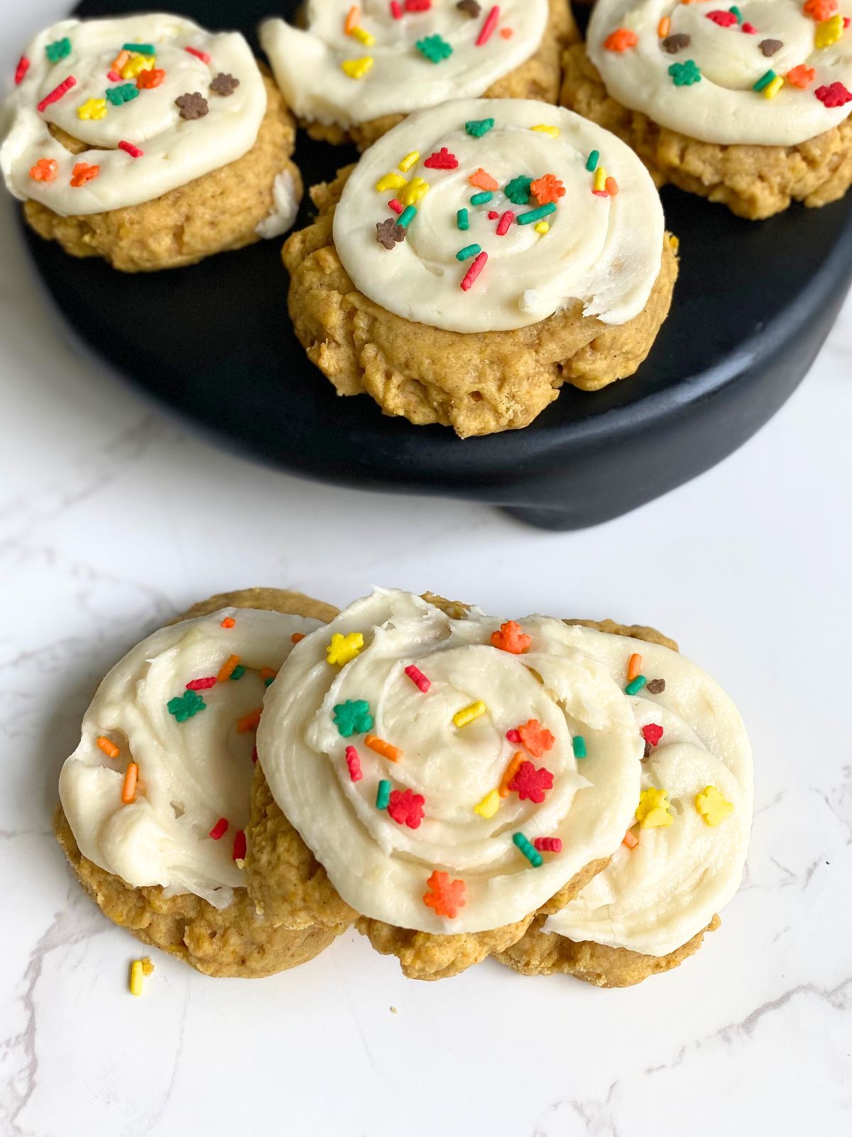 frosted fall sugar cookies