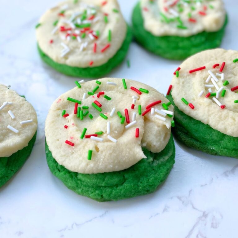 Green Christmas Sugar Cookies with Buttercream