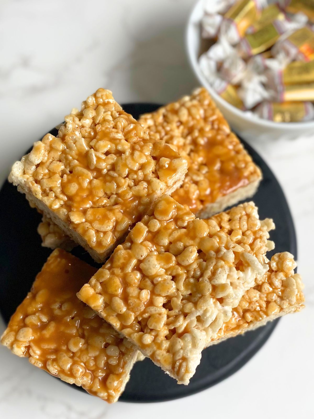 salted caramel rice krispie treats