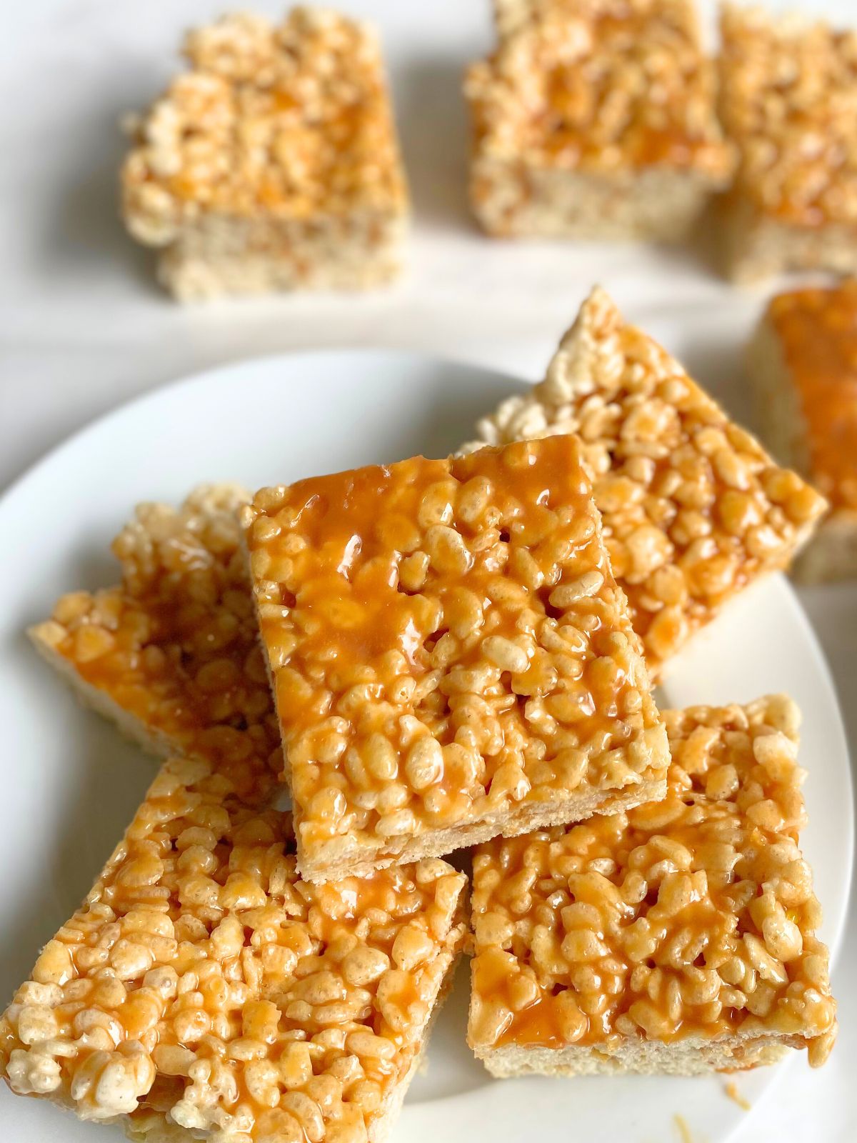 salted caramel rice krispie treats