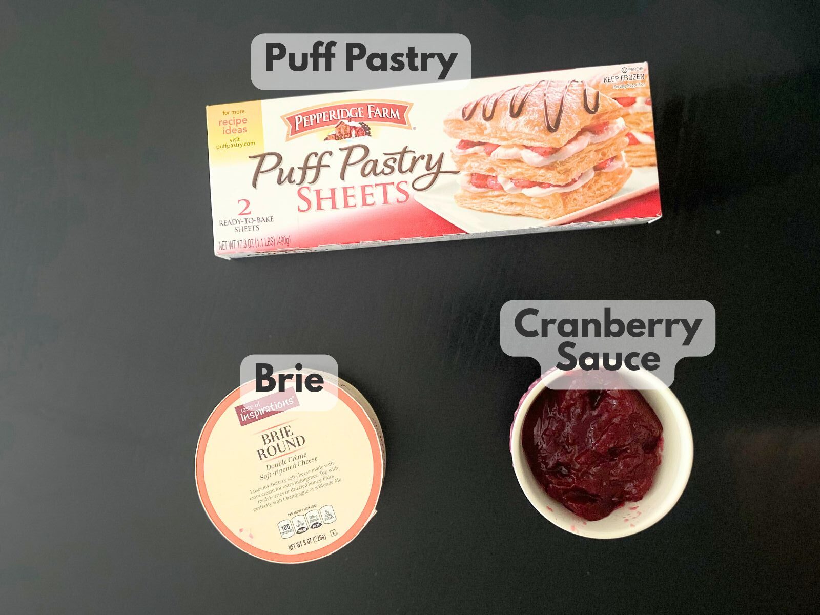 cranberry brie bites ingredients