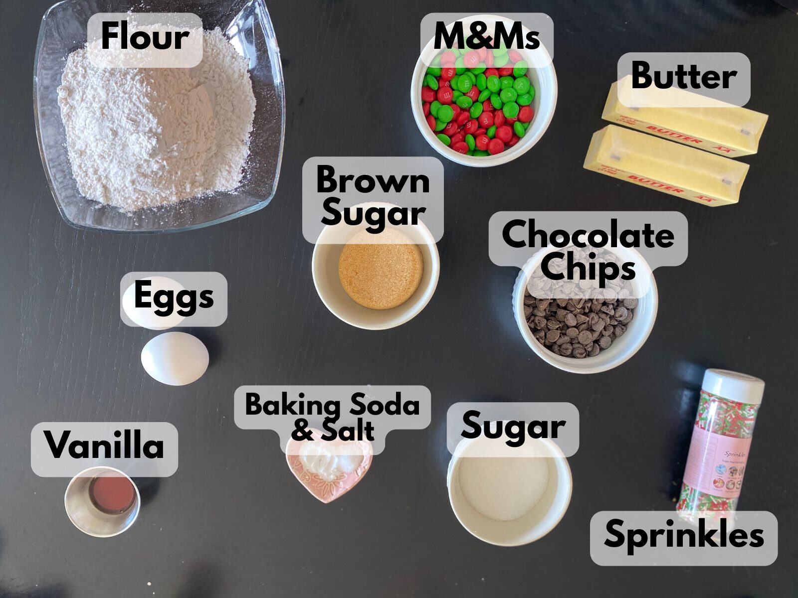 Chritmas M&M cookie bars