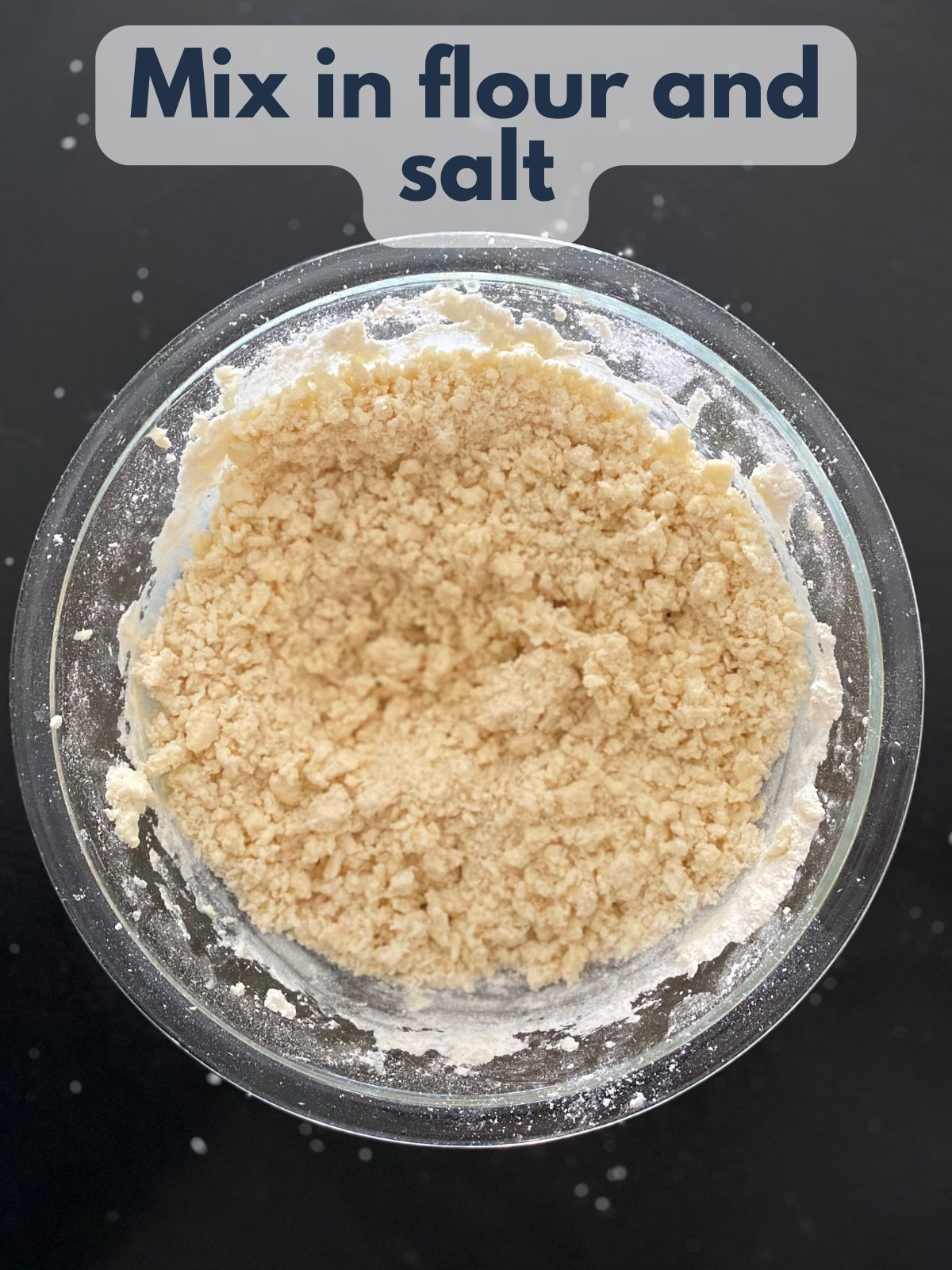 dry ingredients mixed into wet ingredients