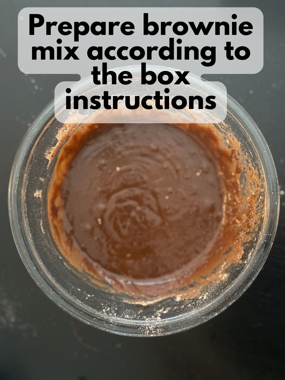 prepared brownie batter