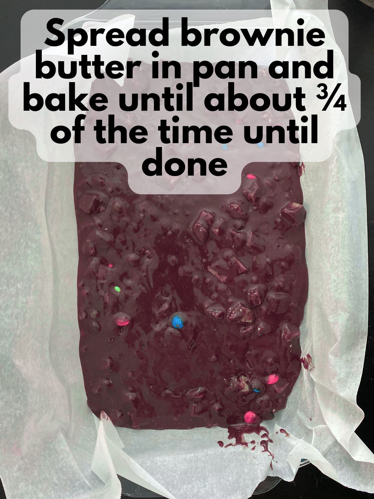 brownie batter in a 9x13 baking pan