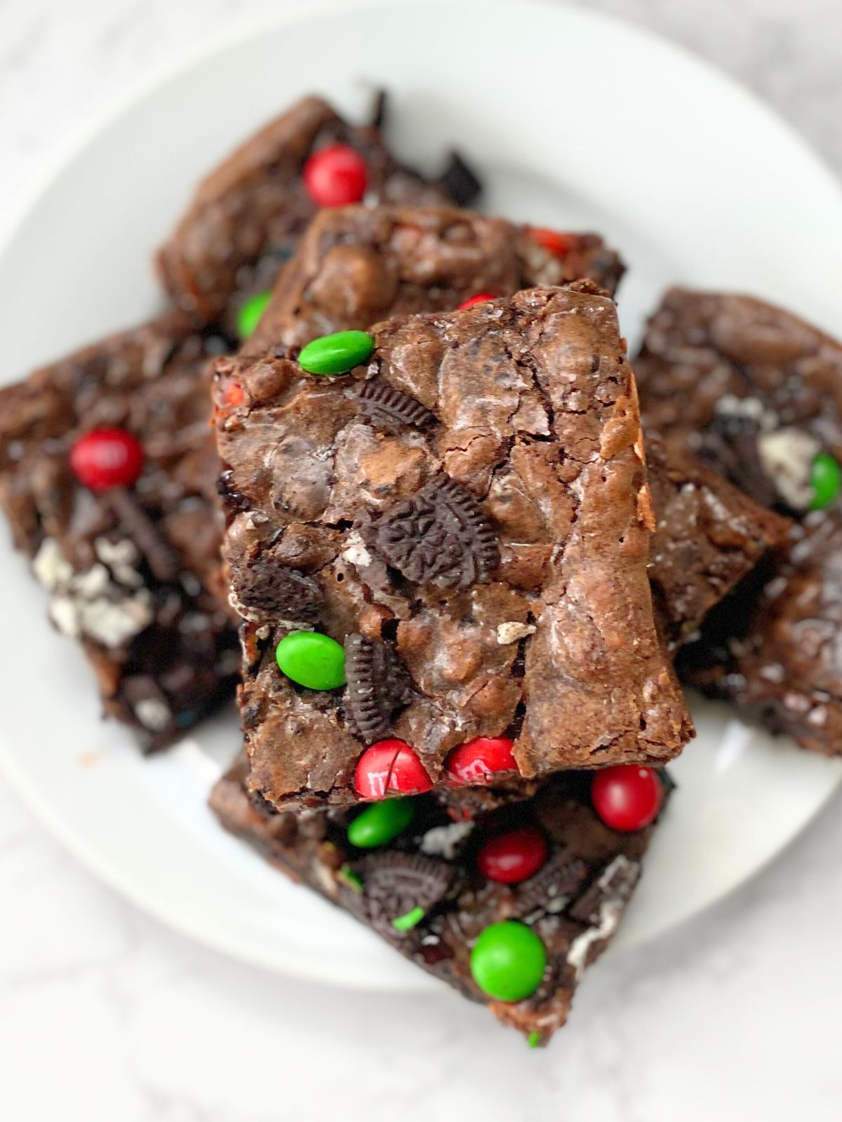 Christmas Oreo brownies