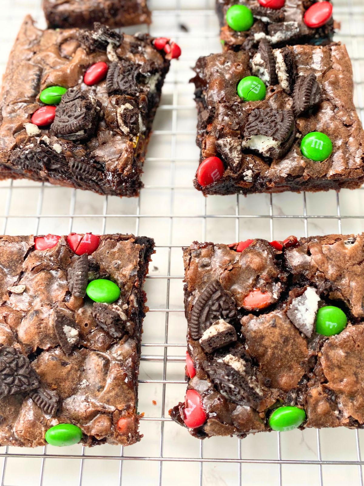 Christmas Oreo brownies