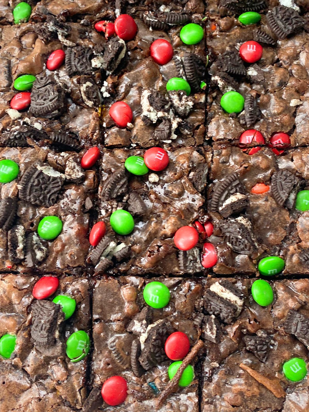 Christmas Oreo brownies