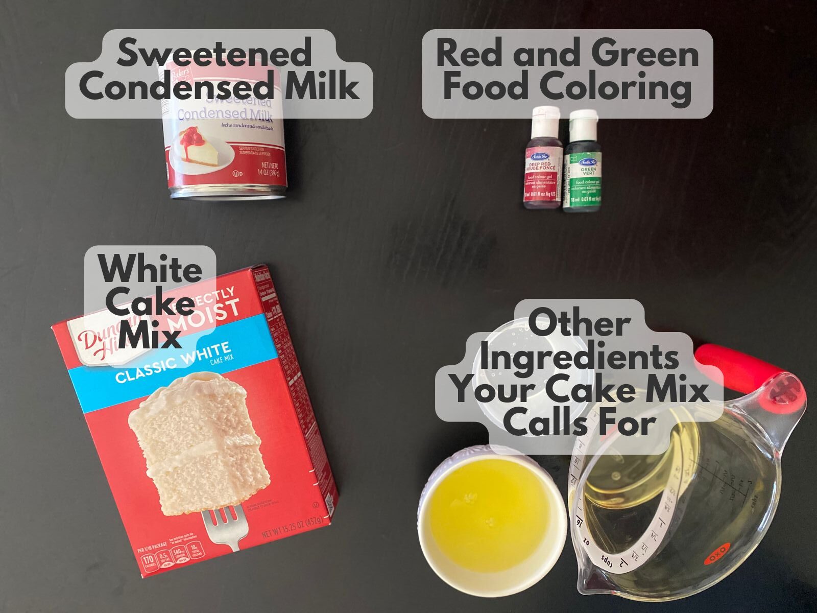 Christmas poke cake ingredients