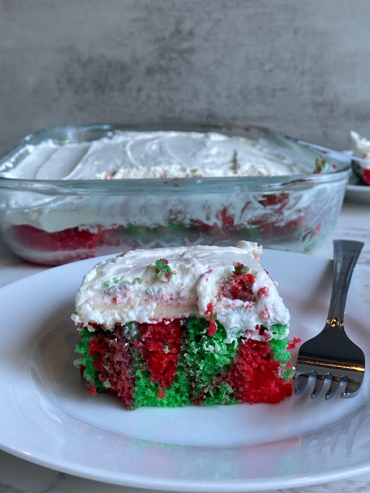 Christmas poke cake