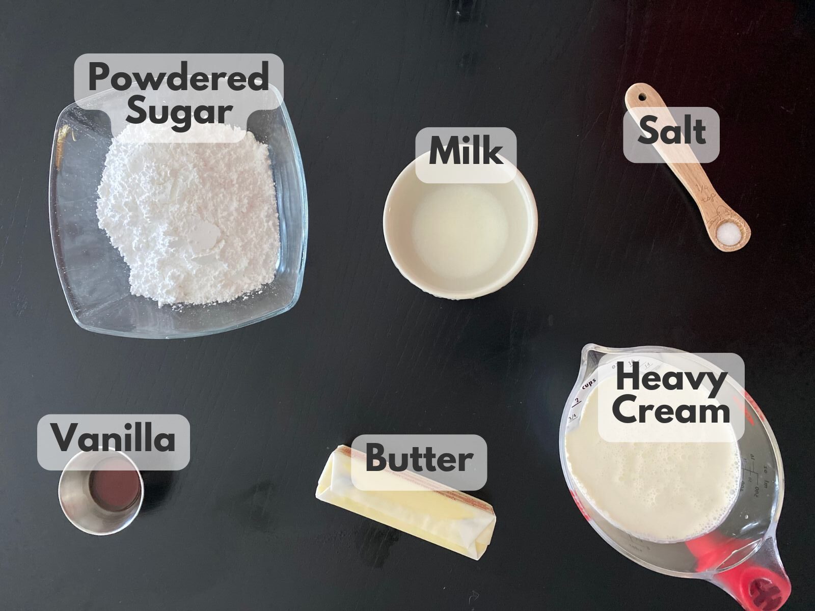 frosting and whipped cream ingredients