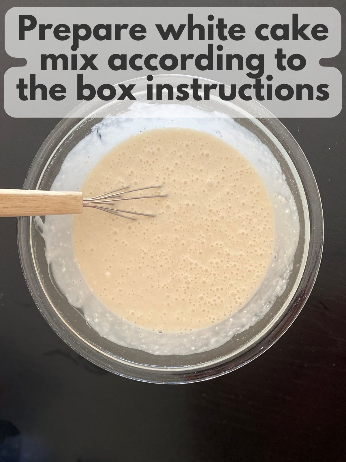 white cake batter