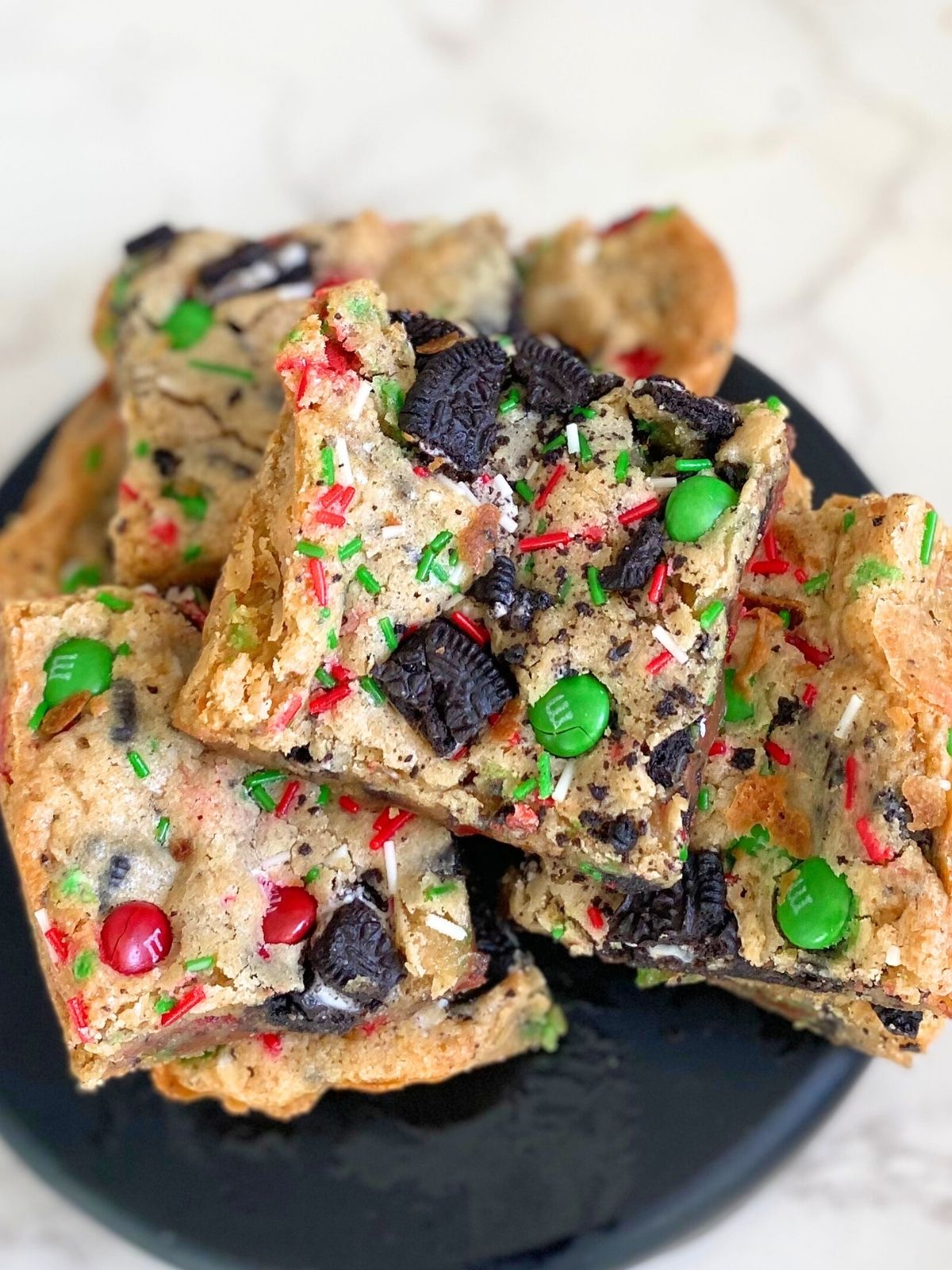 Christmas blondies