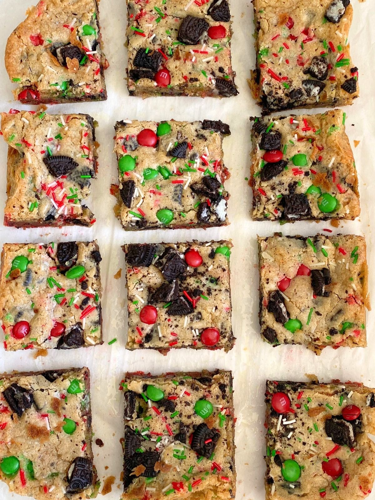 Christmas blondies