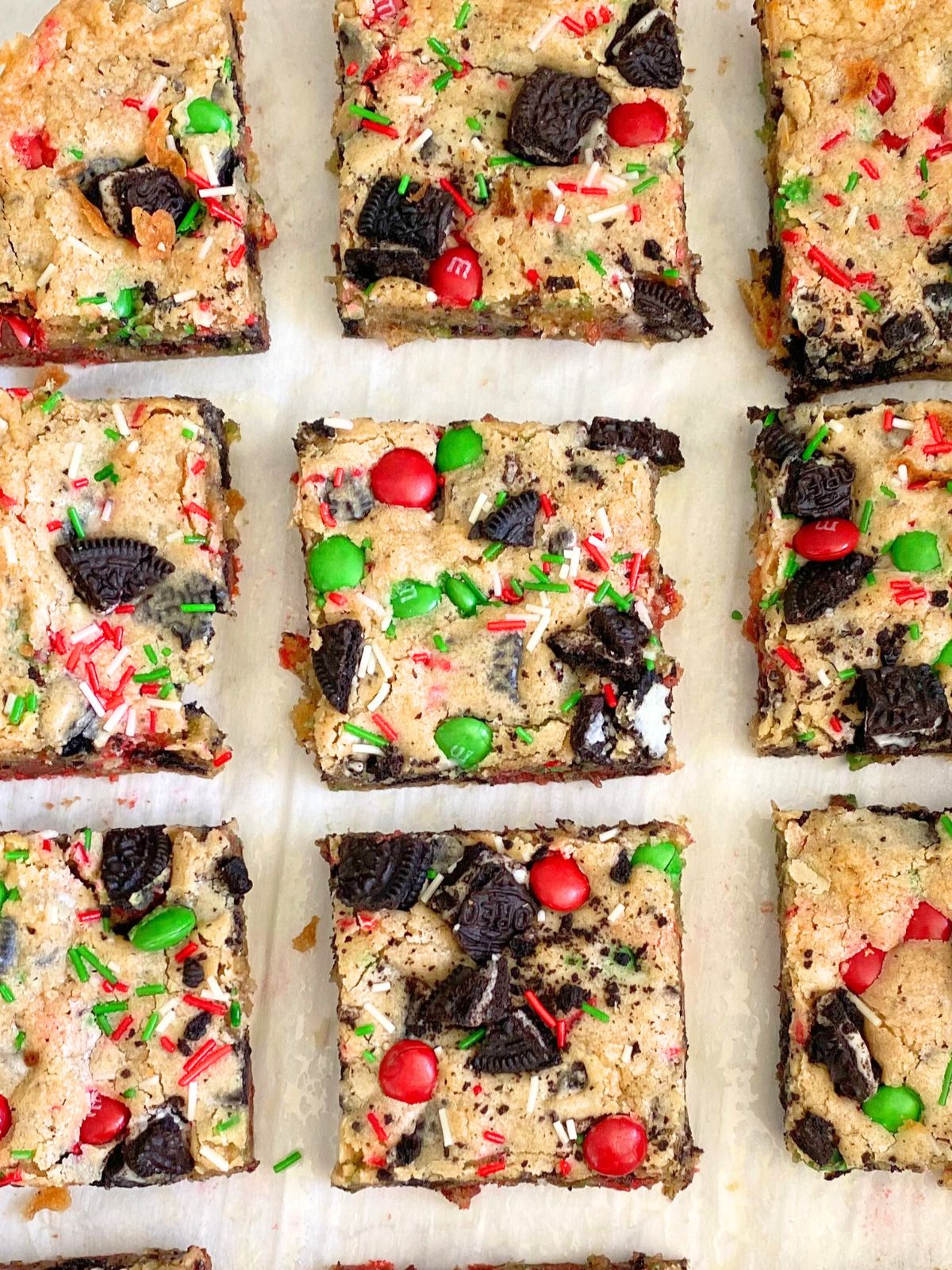 Christmas blondies