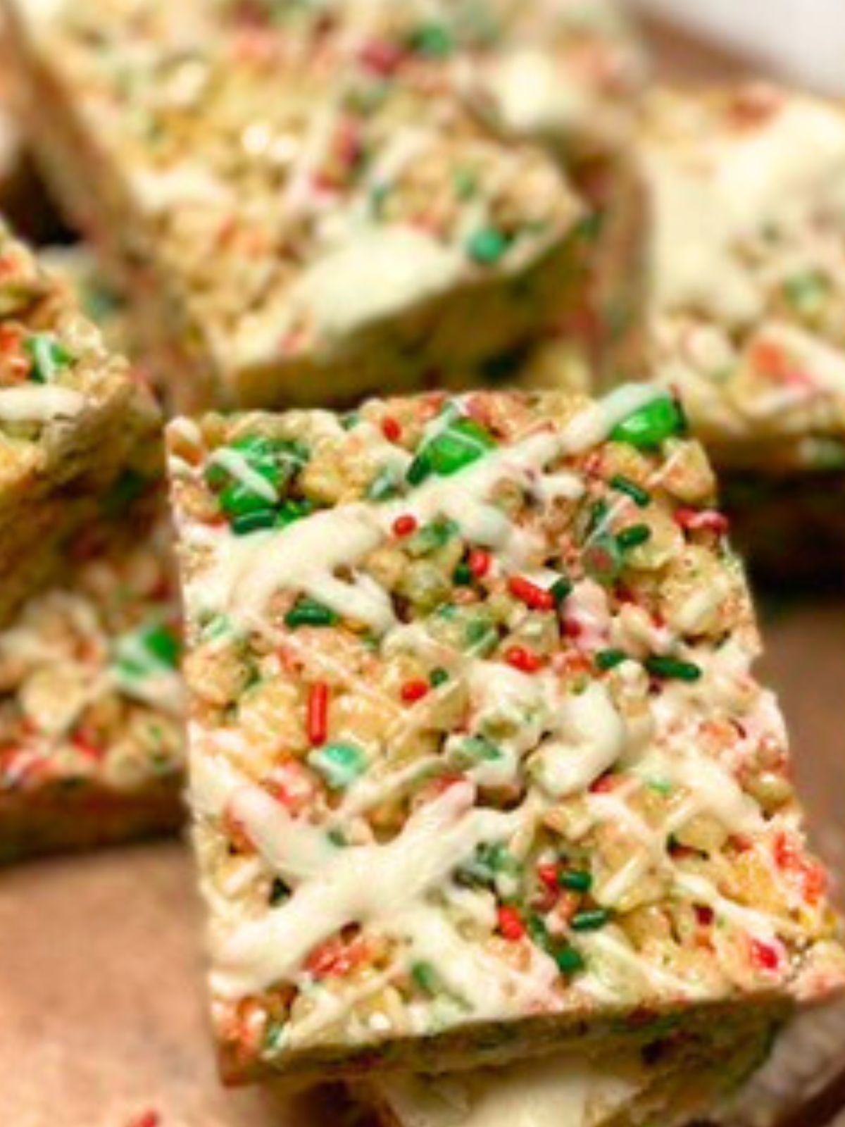 Christmas brown butter rice krispie treats