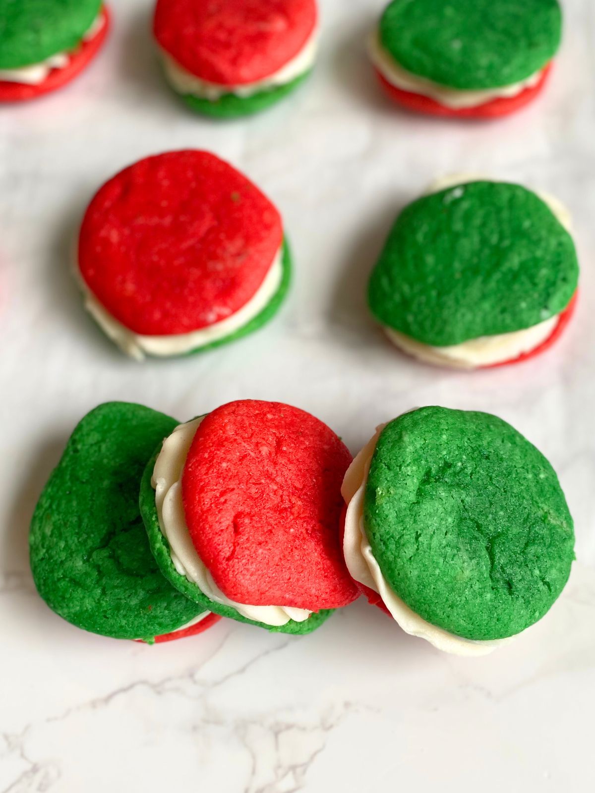 Christmas cake mix whoopie pies