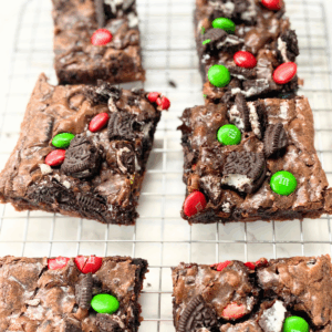Christmas Oreo brownies