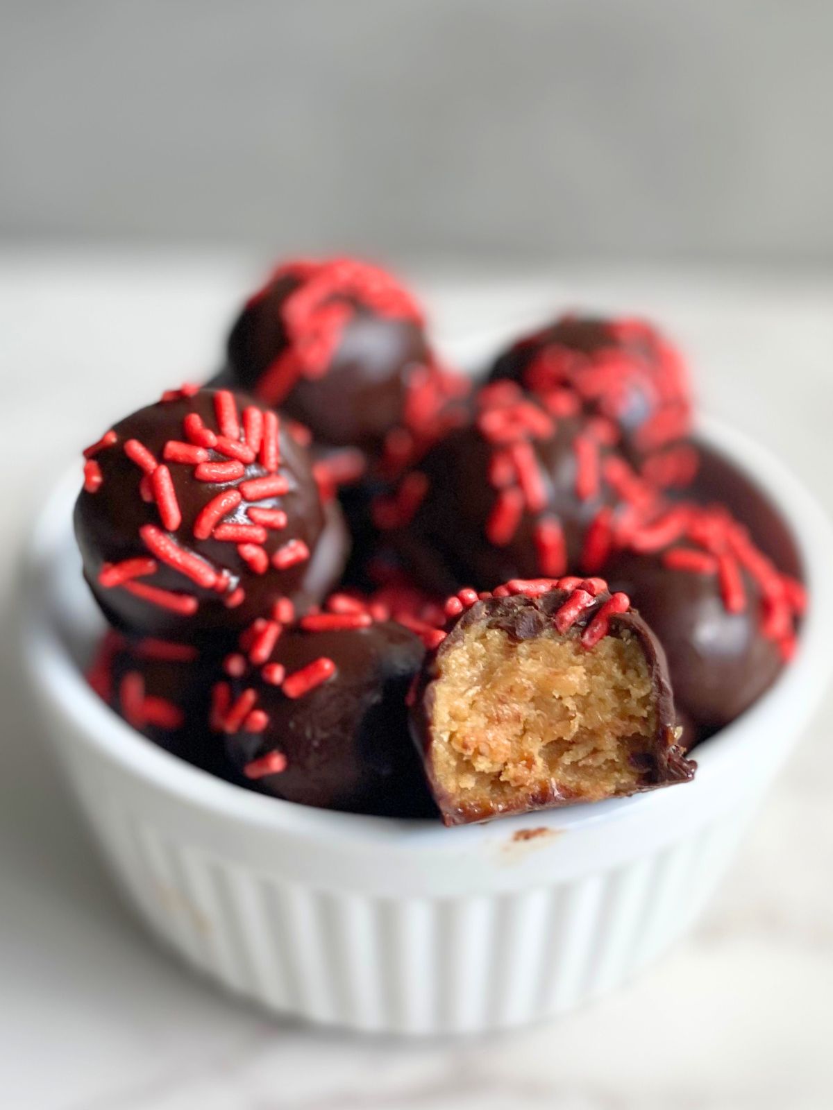 Christmas peanut butter balls