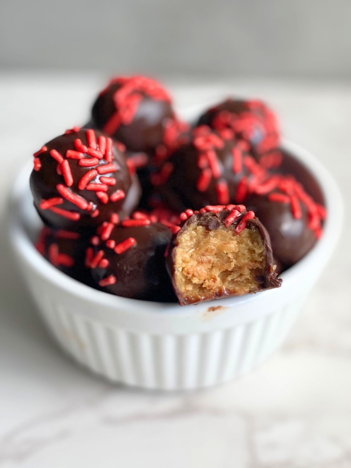 Christmas peanut butter balls