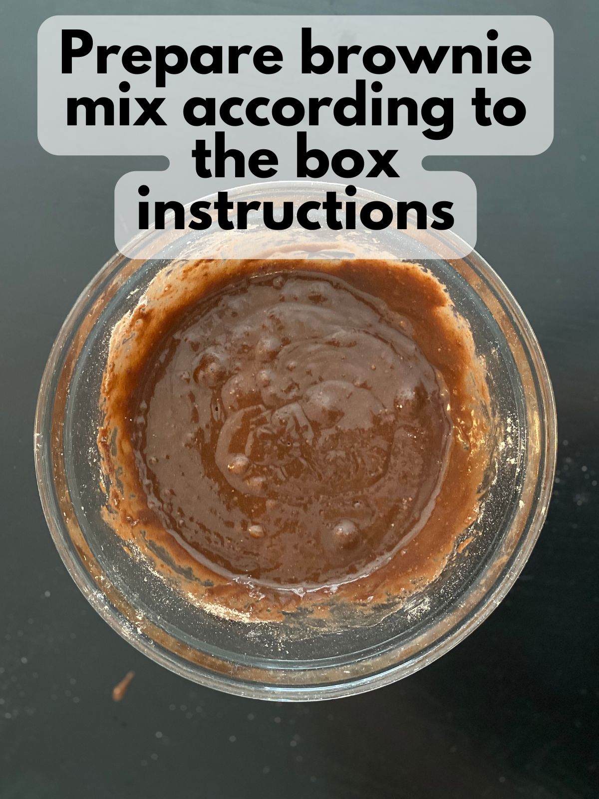 prepared brownie batter