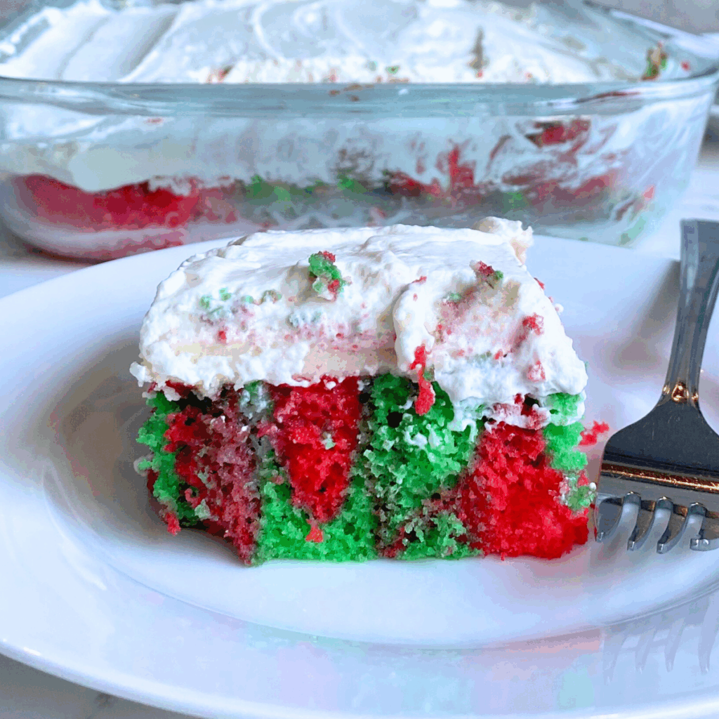 Christmas poke cake