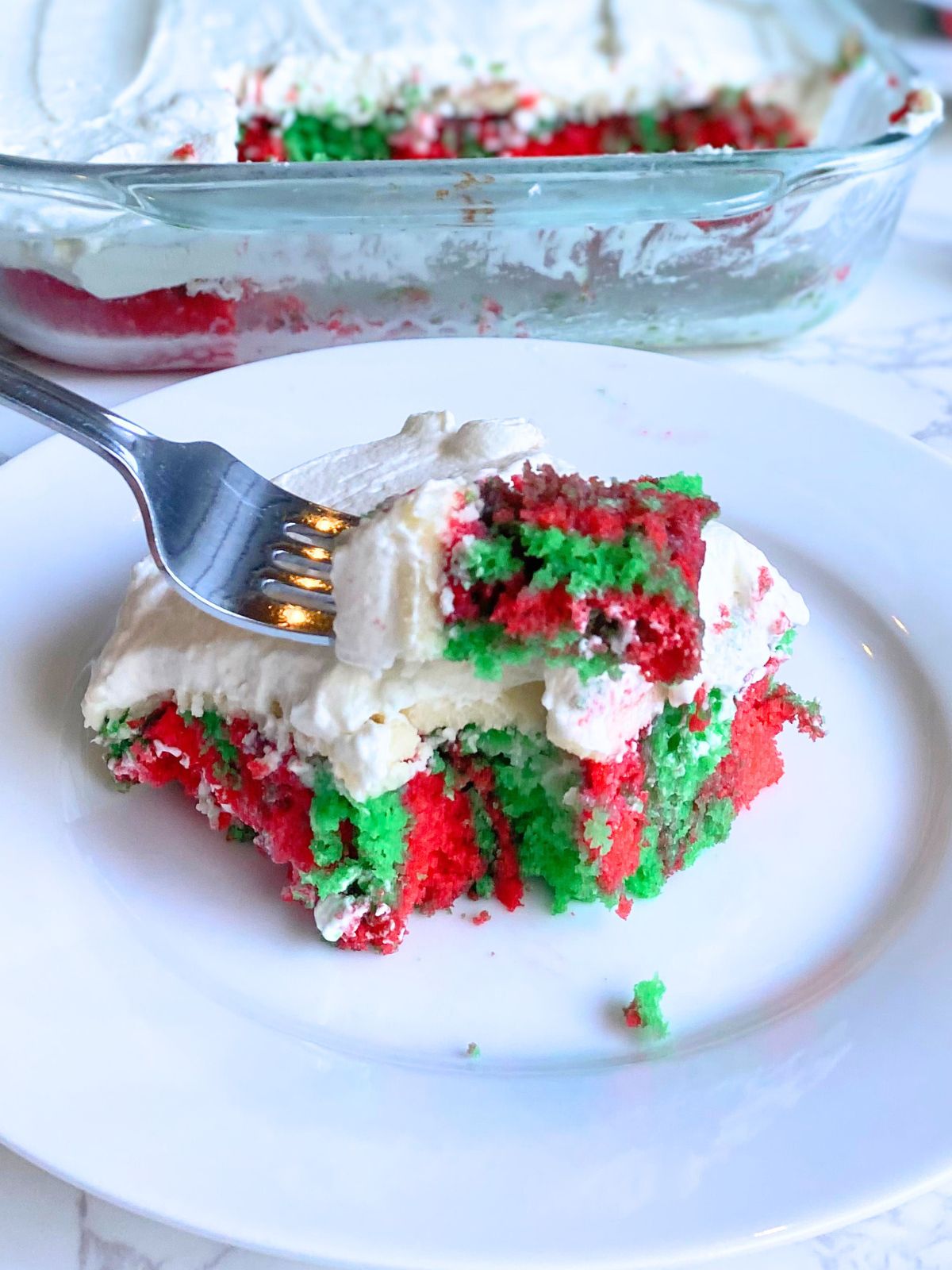 Christmas poke cake