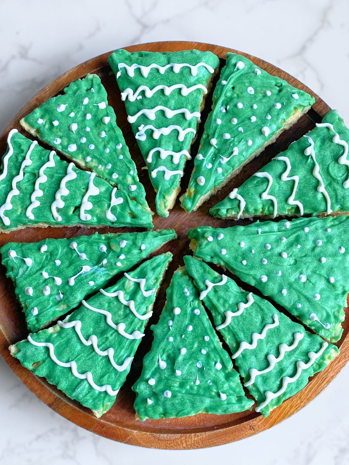 Christmas tree rice krispie treats
