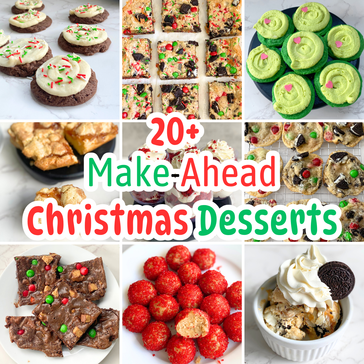 make ahead Christmas desserts