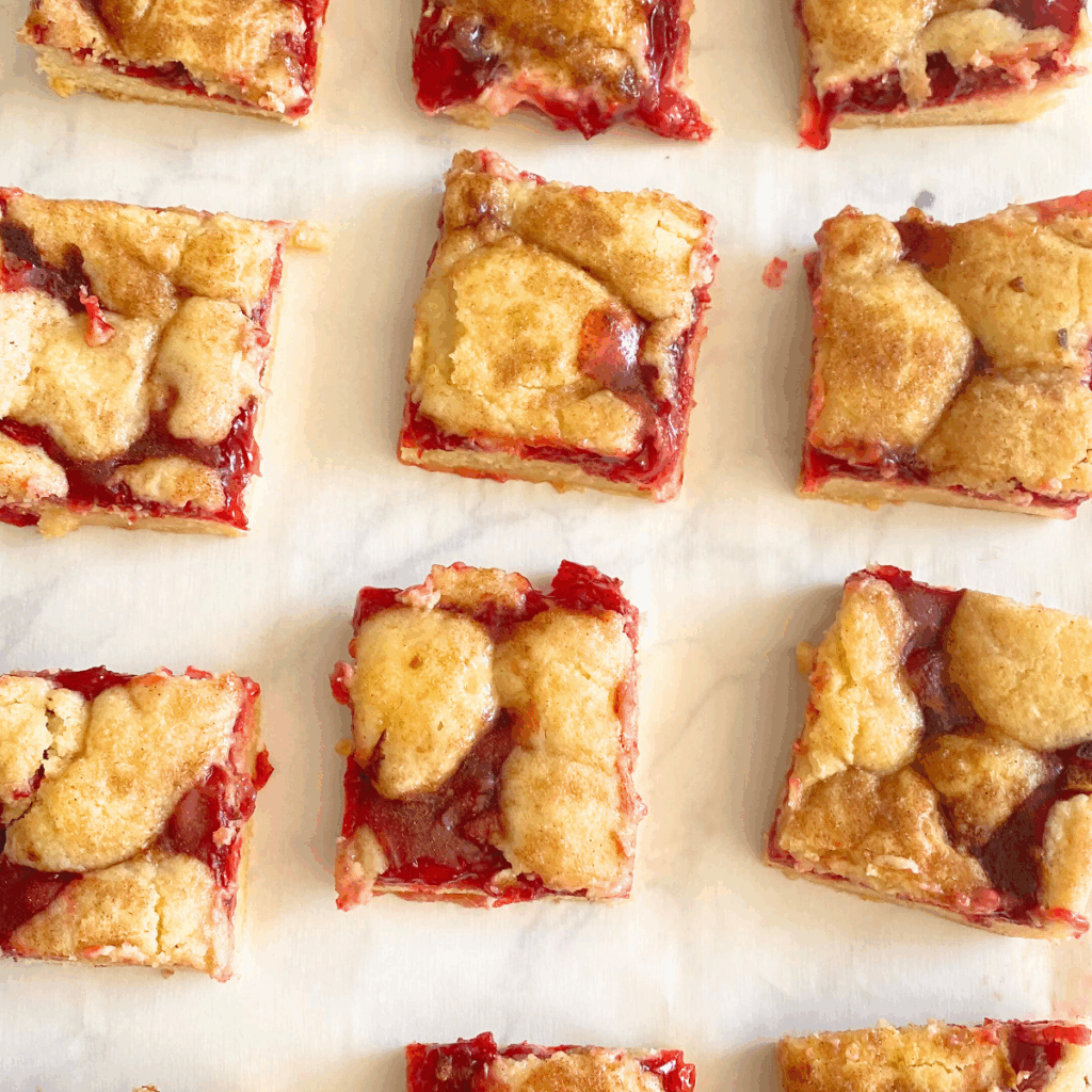 cherry pie sugar cookie bars