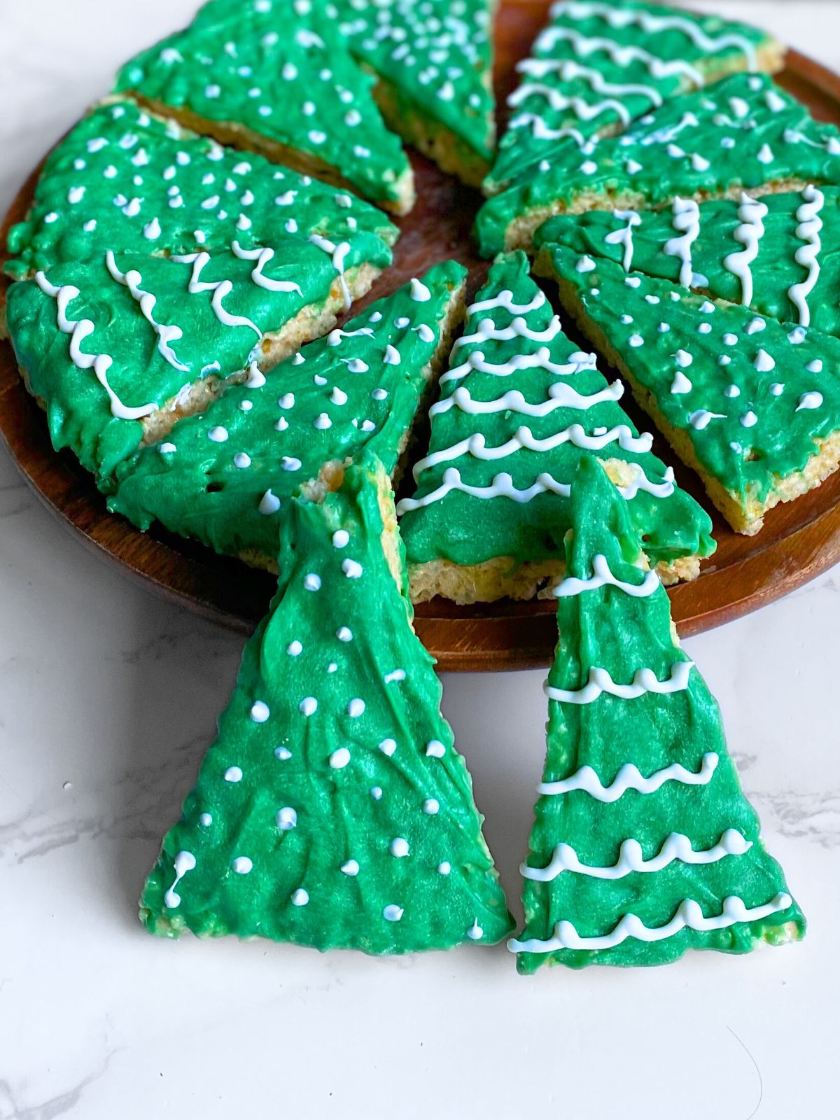 Christmas tree rice krispie treats