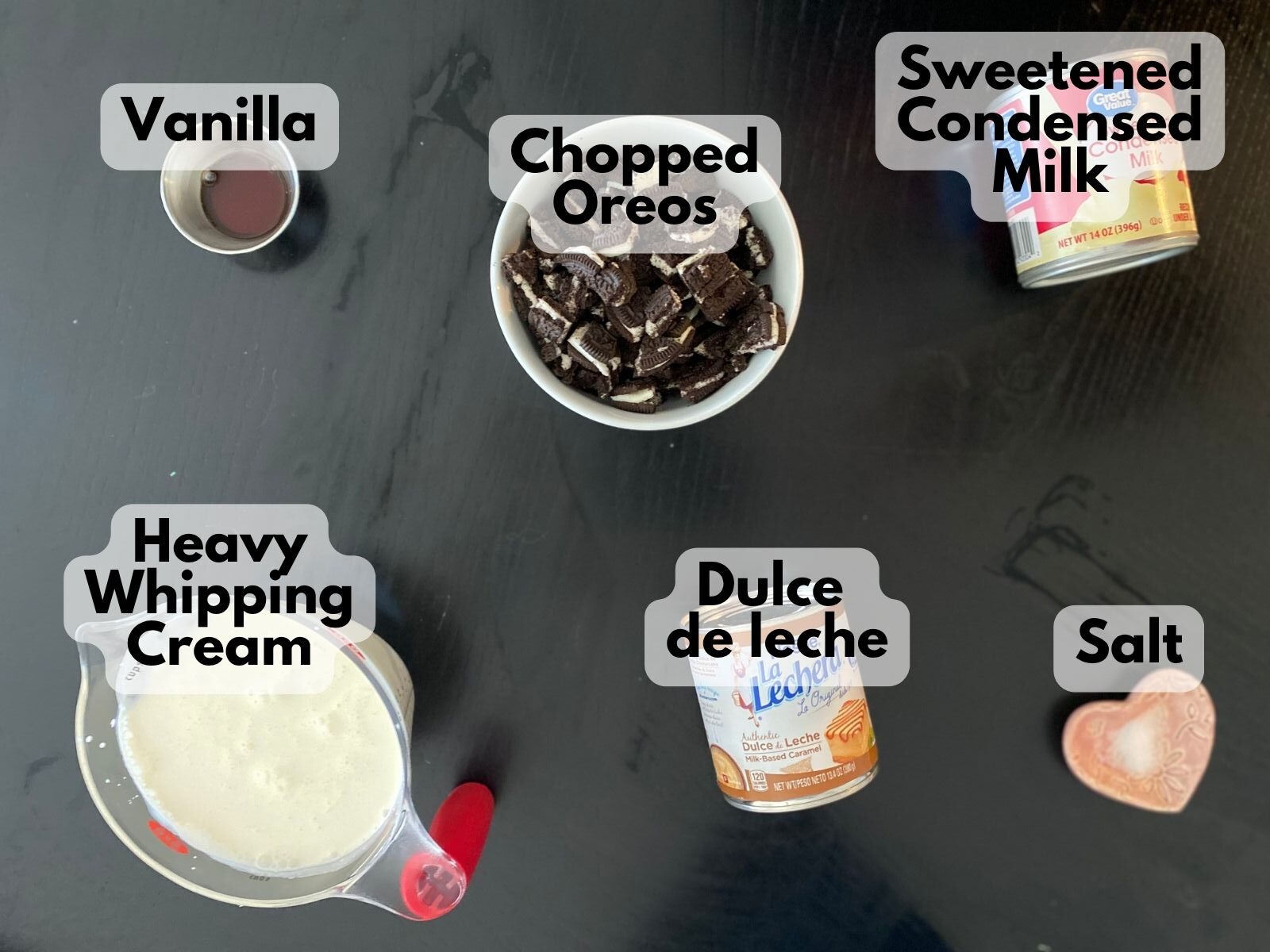 dulce de leche Oreo ice cream ingredients