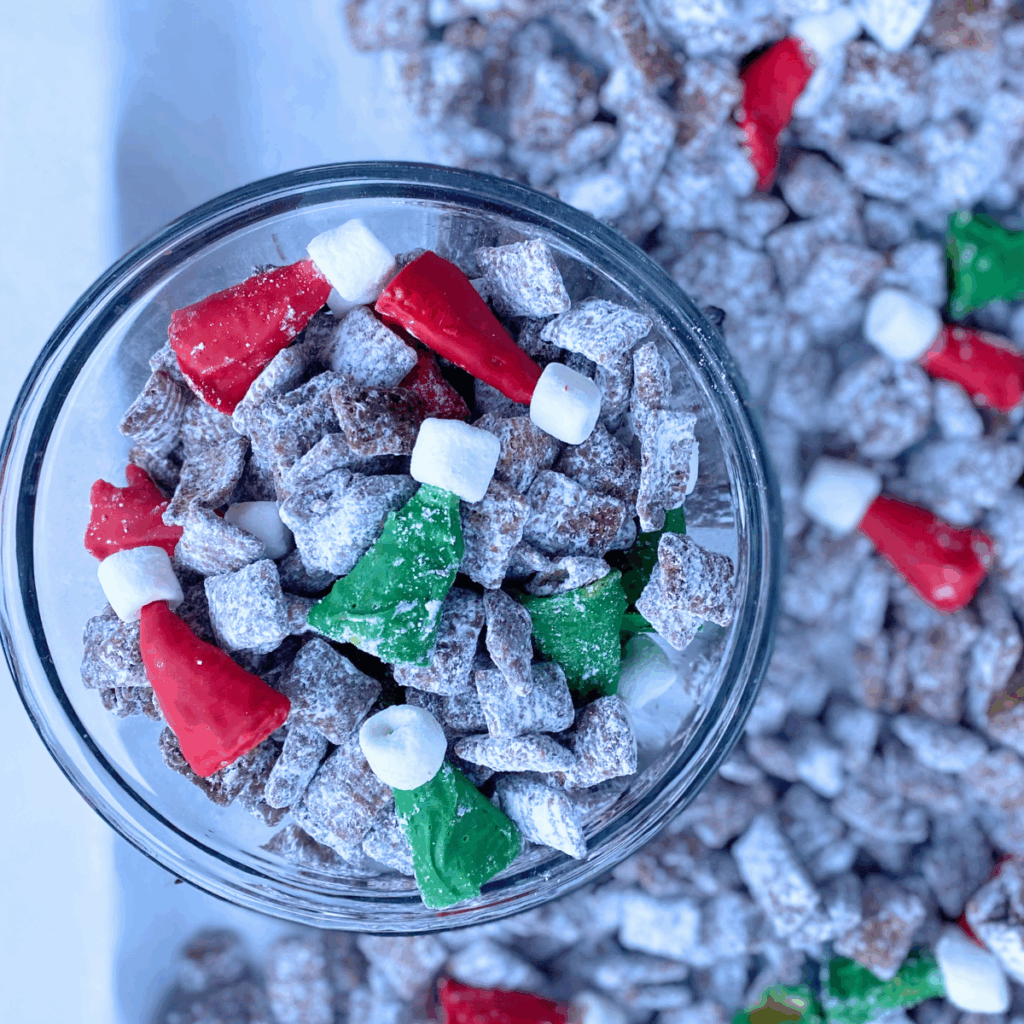 elf hat puppy chow