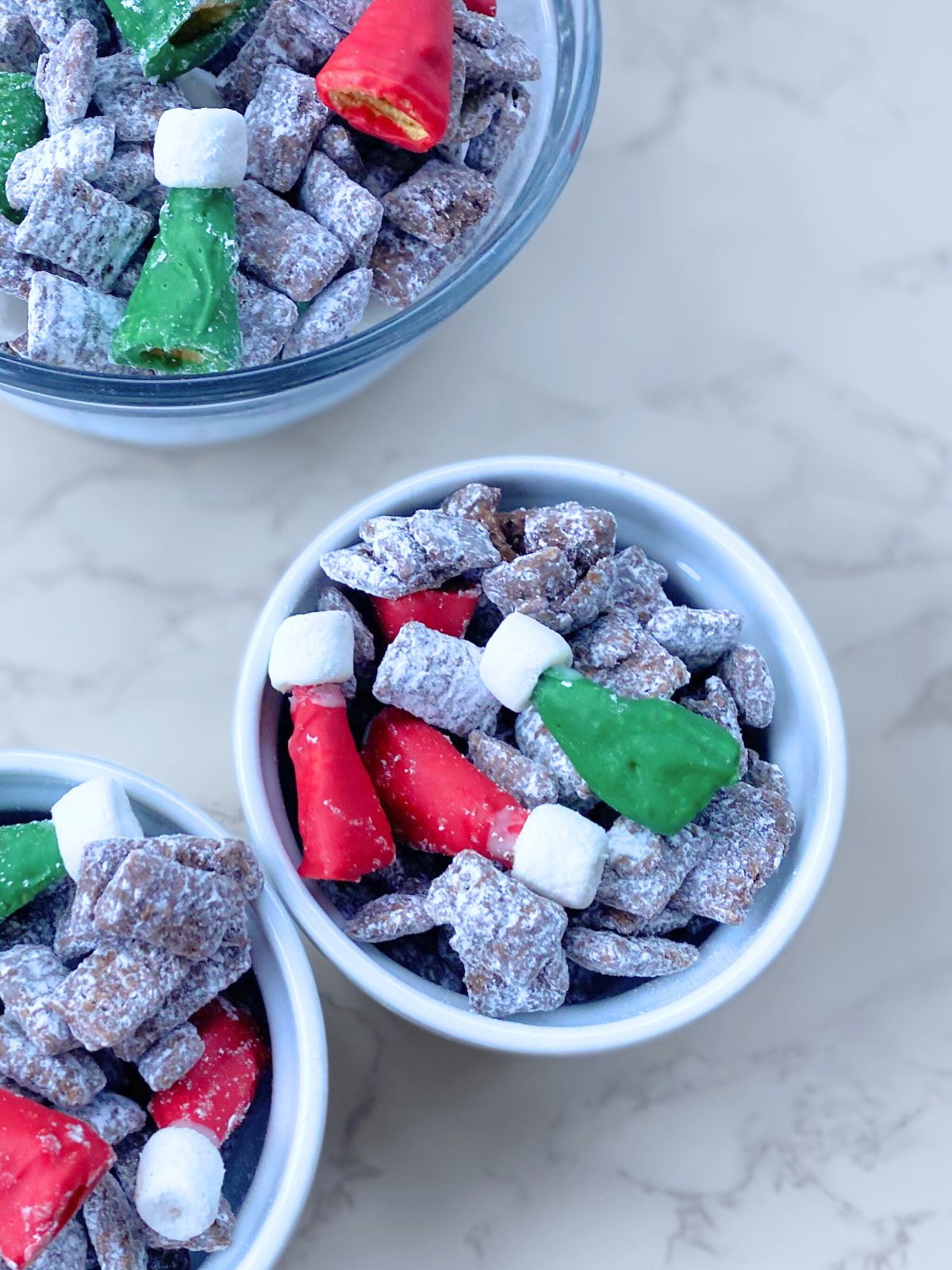 elf hat puppy chow