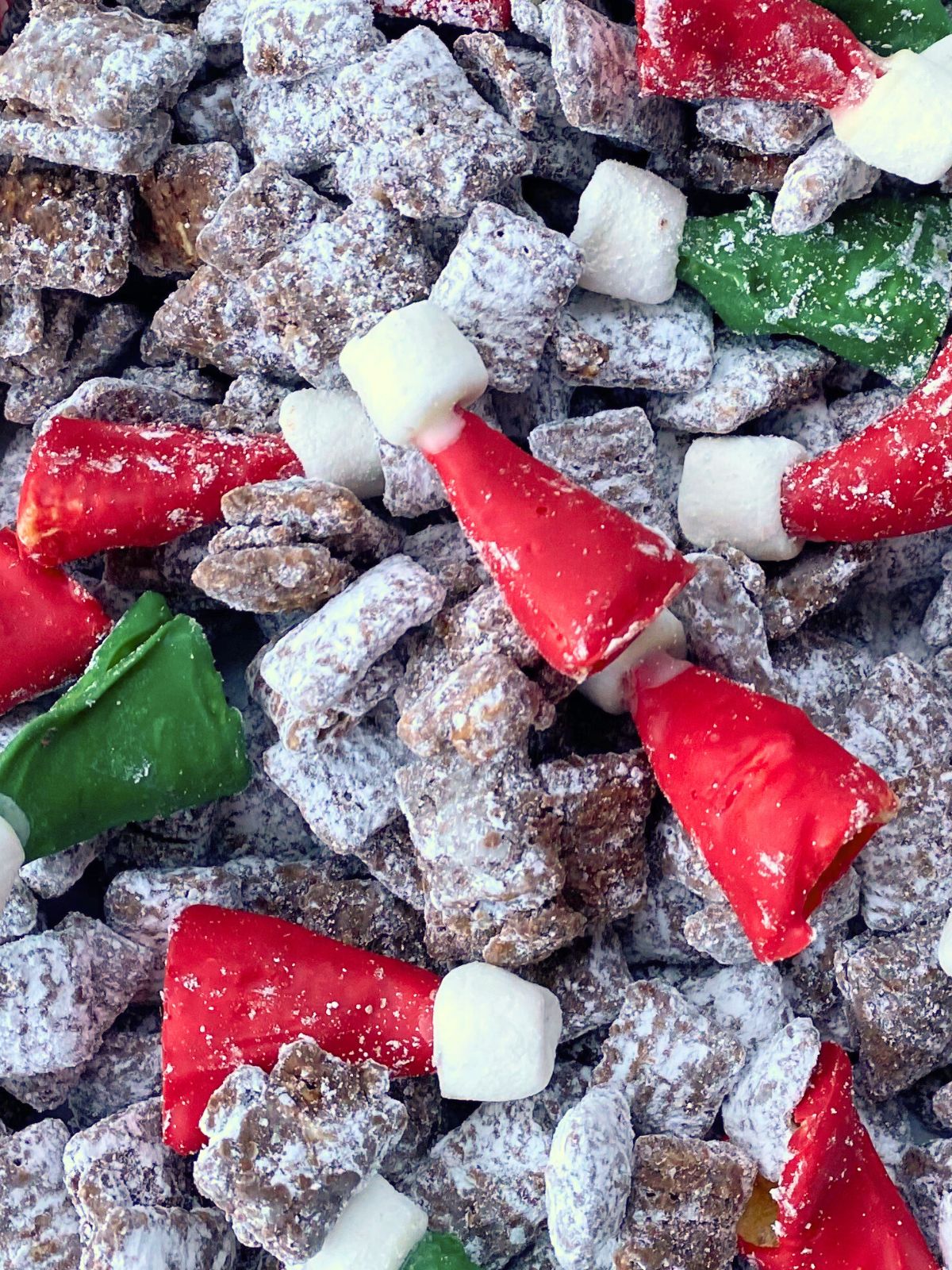 elf hat puppy chow