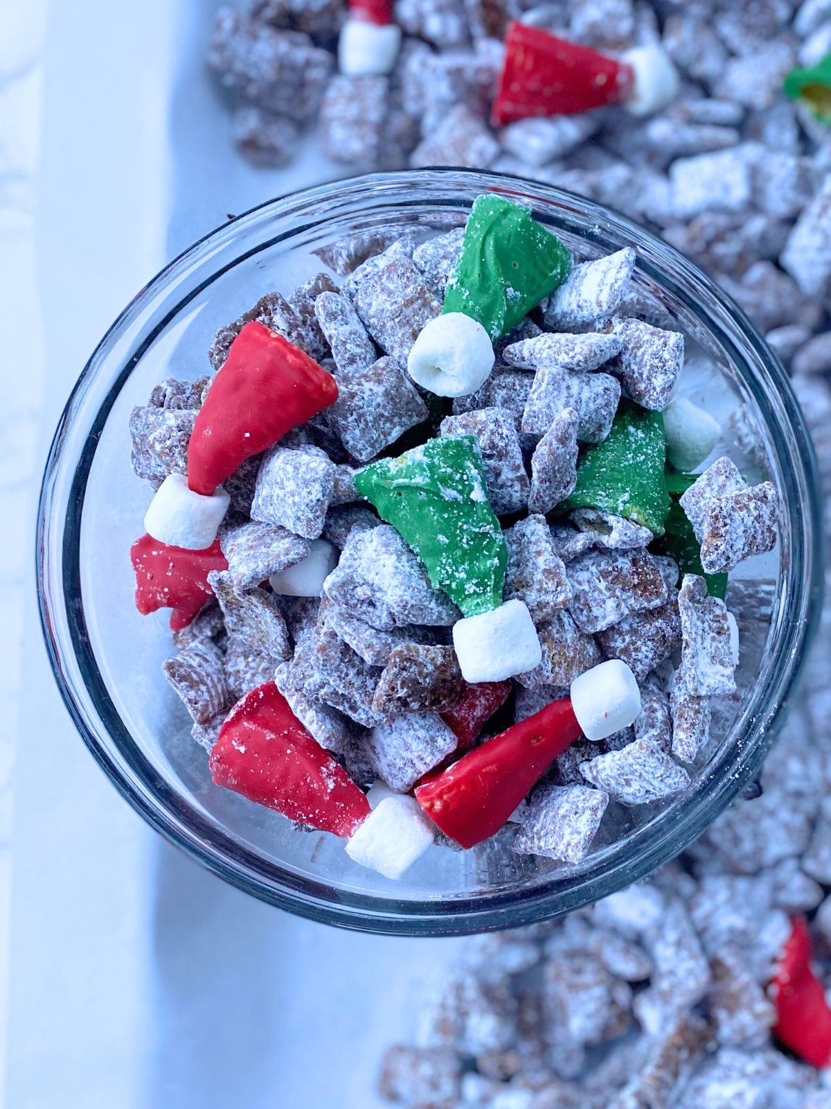 elf hat puppy chow