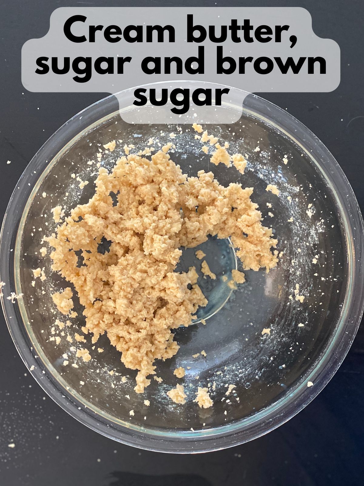 butter creamed with sugar and brown sugar