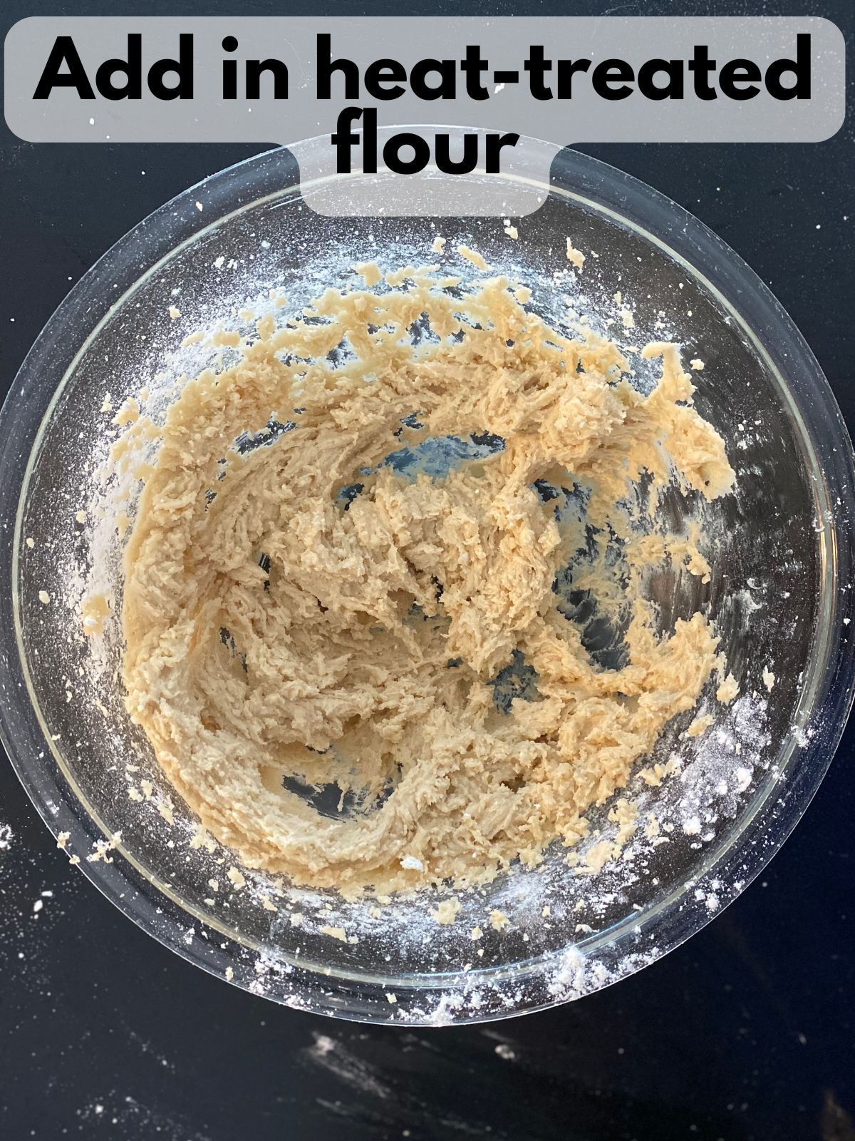 cookie dough with dry ingredients mixed in