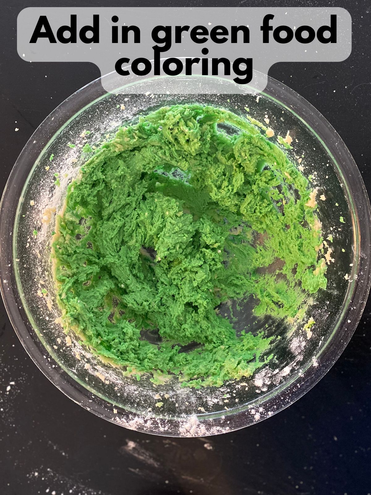 grinch cookie dough colored green