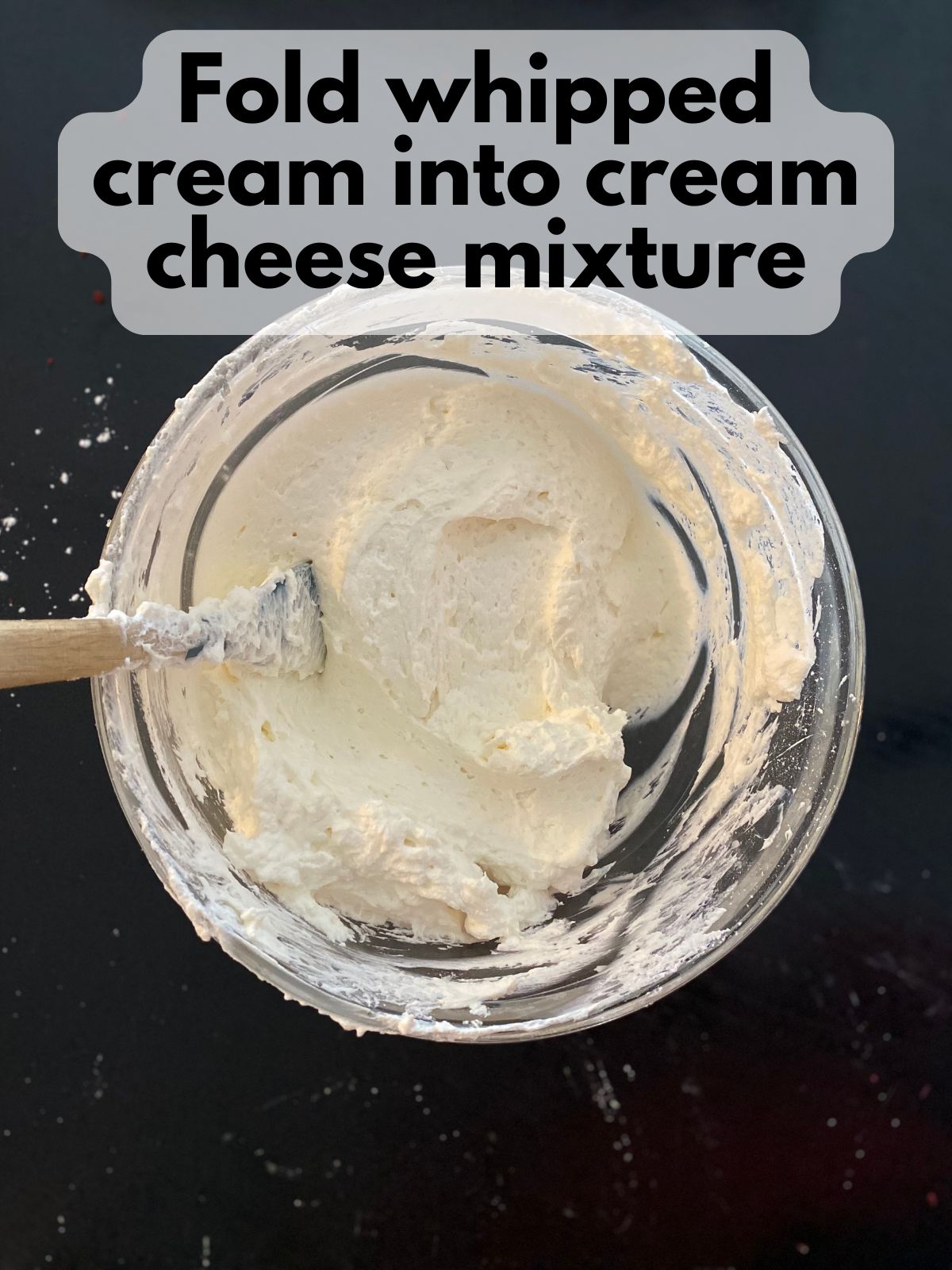 cheesecake filling with whipped cream folded in