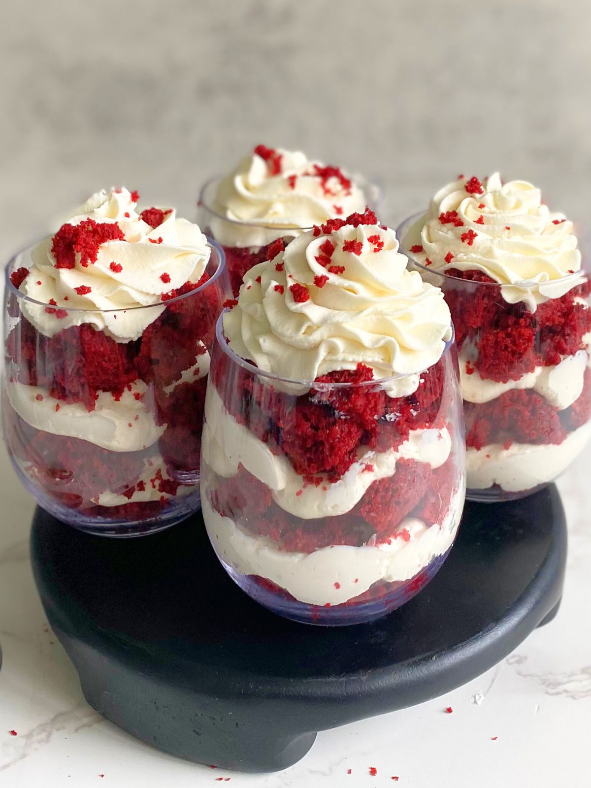 red velvet cheesecake parfaits