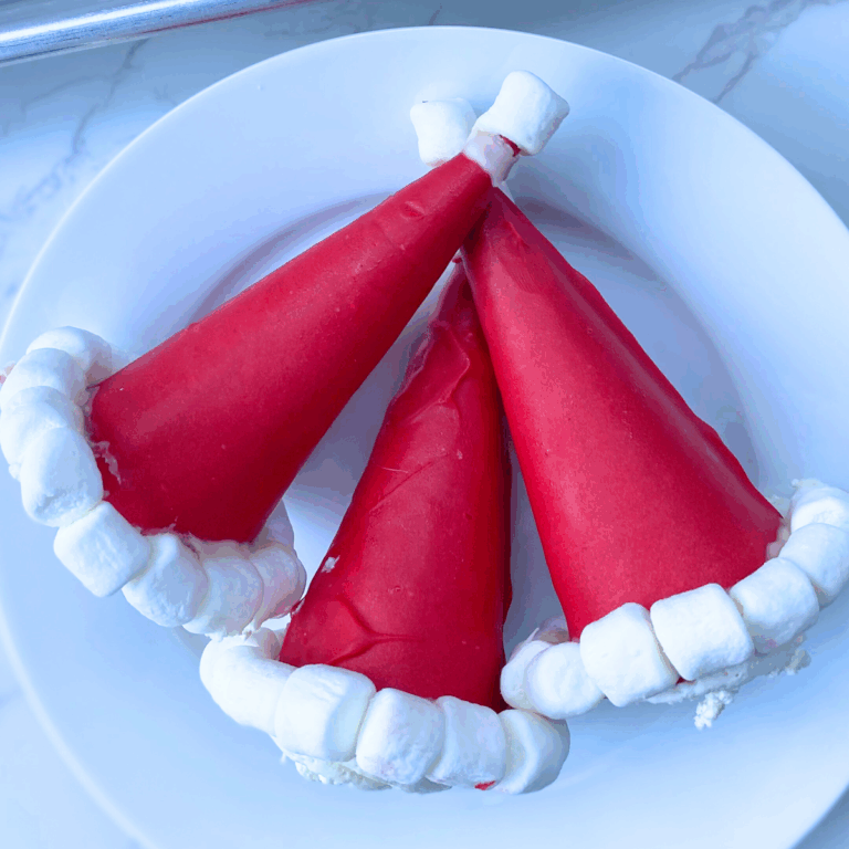 Santa Hat Cheesecake Cones