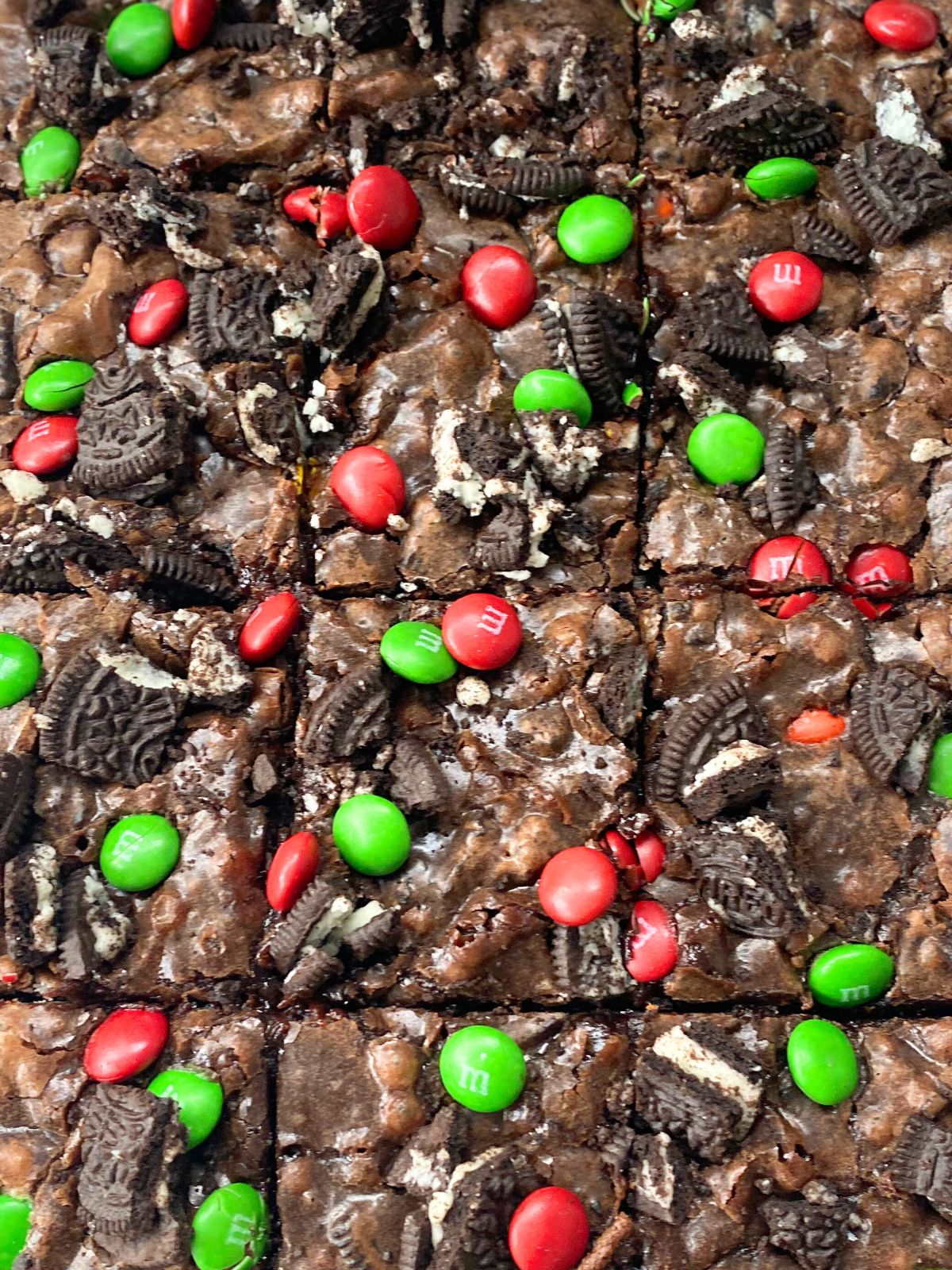 Christmas Oreo brownies