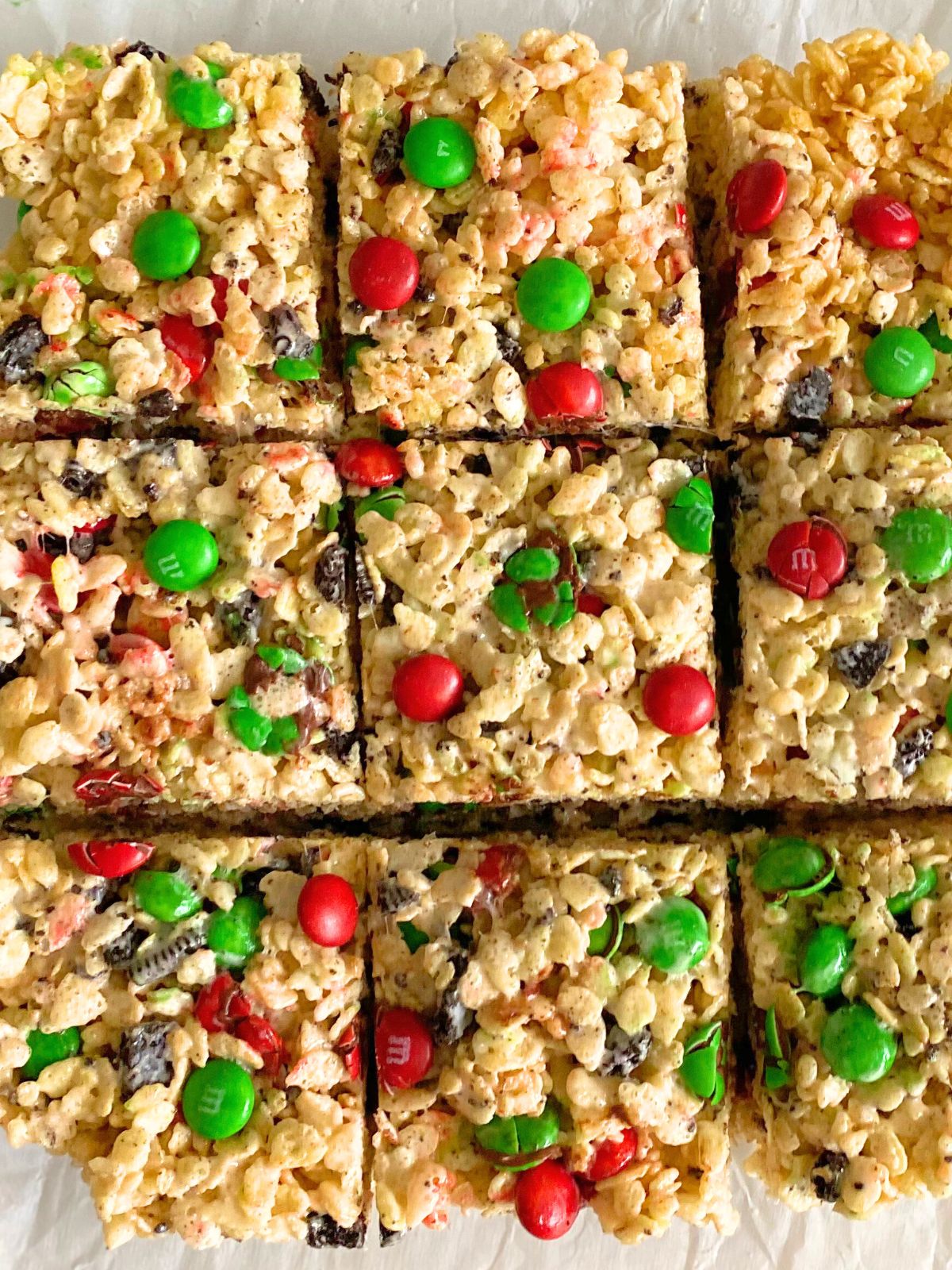 Christmas Oreo rice krispie treats