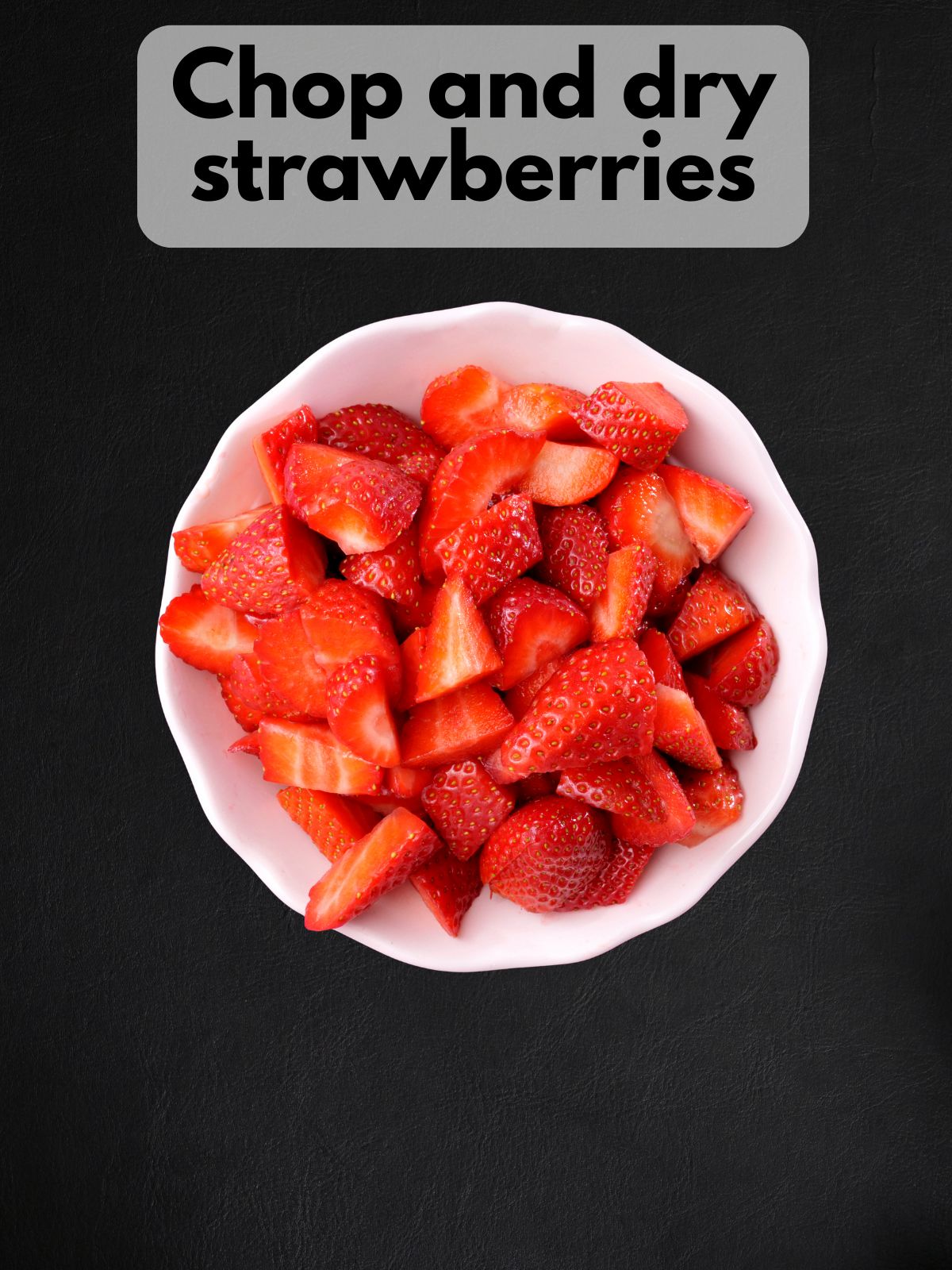 chopped strawberries
