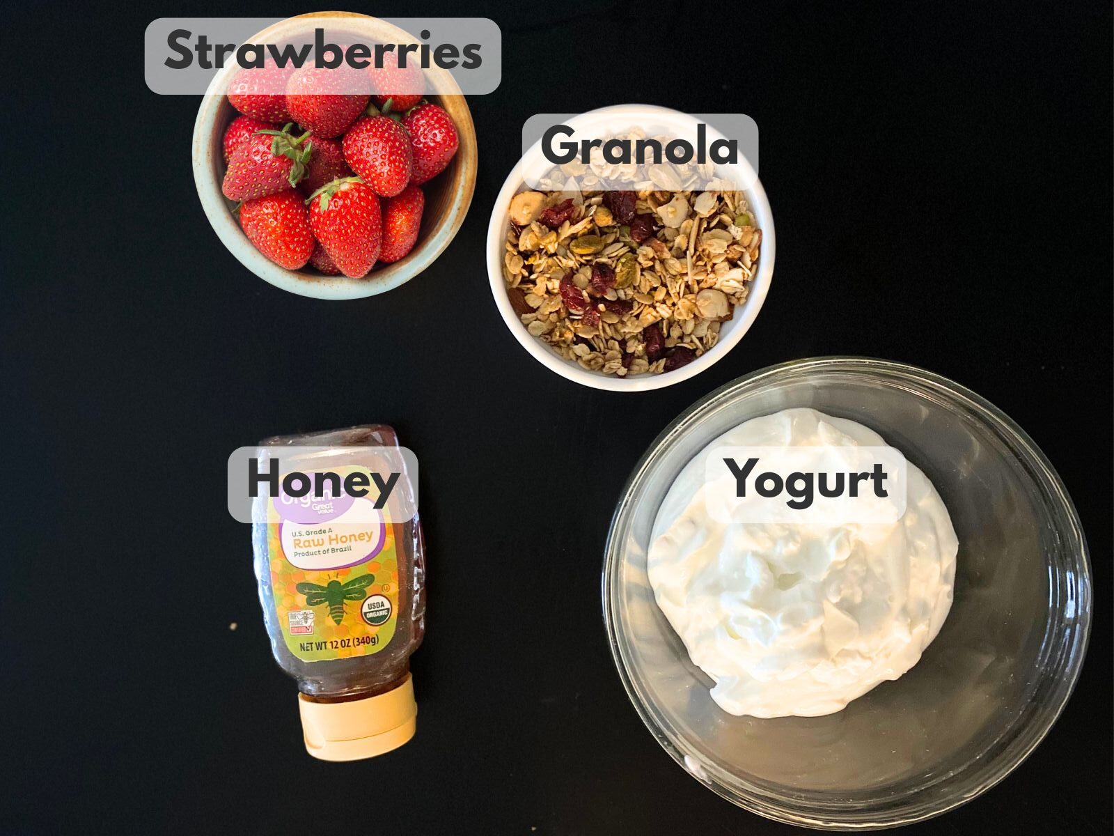 Christmas morning yogurt parfaits ingredients